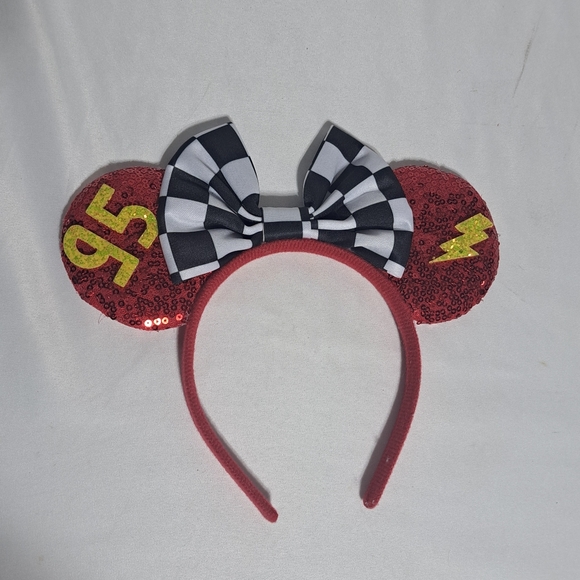 Other - Disney Inspired Cars Lightning‎ Mcqueen Ears Headband Bow